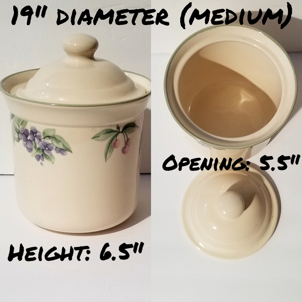 Vintage Pfaltzgraff Garden Party medium canister
